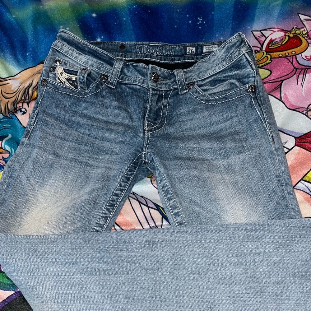 Miss Me boot cut rhinestone jeans ✨